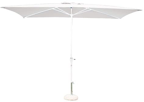 milani home - Ombrellone Da Giardino 2x3 Palo Centrale Bianco Per Esterno Ristorante Gelateria Bar Hotel Albergo