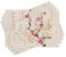 ABAKUHAUS Kirschblüte Platzmatten, Letters Sakura Blumen, Waschbare Stoff Esszimmer Küche Tischdekorations Digitaldruck, Champagnerrosa