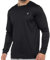 CFLEX Herren Fitness Shirt Langarm, Sporthemd Longsleeve, Quickdry Piqué - Schwarz L