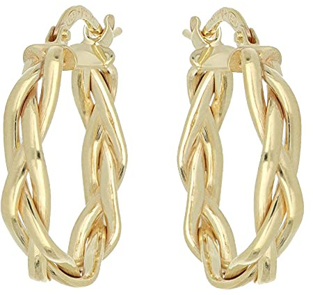 Dea Aita Ohrring in 18 Karat Gold, mit Zopf Muster