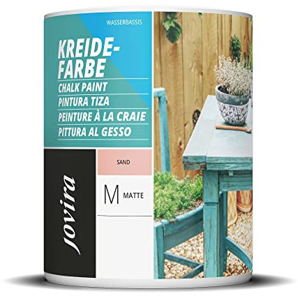 JOVIRA PINTURAS Chalk Paint - Kreidefarbe für Möbel Matte Oberfläche. Erneuern Sie Ihre Möbel, Vintage Möbelfarbe. (750 Milliliter, Sand)