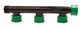 Collettore PVC per Elettrovalvola con ghiera con or 3 uscite D.1