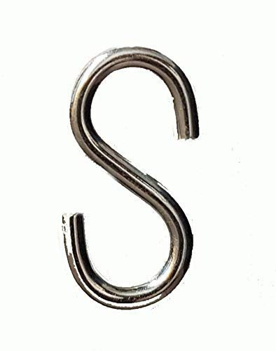 A 50 Stück S-Haken 3,8mm x 35mm aus Stahl verzinkt S Haken