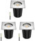 ledscom.de 3 Stück Boden-Einbauleuchte RELI für außen Edelstahl eckig IP67 inkl. 5,558W LED Lampe 535lm 30° weiß