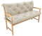 chilly pilley Bankkissen Relax Palettenkissen mit Rückenlehne Gartenschaukelkissen mit Nähten Gesteppt Gartenkissen Garten Kissen Sitzpolster Hollywoodschaukel (150x50x50, Creme)