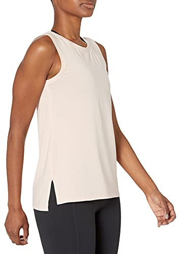 Amazon Essentials Damen Yoga-Tanktop aus weicher Baumwolle mit lockerer Passform (zuvor Core 10) - Auslauffarben, Blassrosa, 3XL Große Größen