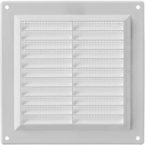 LIRAST 150x150mm / 6x6 inch White Plastic Ventilation Grille - Air Vent Cover