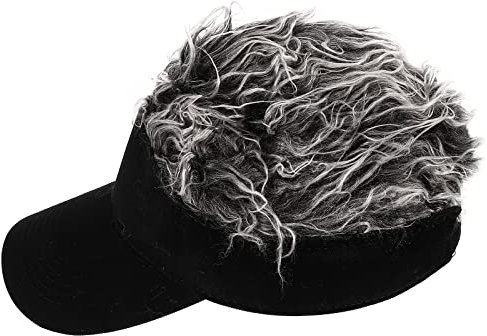 Homoyoyo Mütze Mit Haaren, Baseballkappe Perückenkappe Herren Damen Basecap Verstellbar Sun Mützen Visoren Fitted Trucker Cap mit Perücken