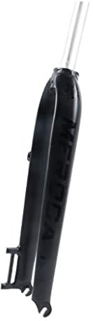 LHHL Mountainbike Vorderradgabel 26/27,5/29 Zoll 1-1/8 Straight Tube Ultraleicht Starre Gabel MTB Fahrrad Alu Starrgabel Vorderradgabel Achse 9x100 Mm QR Scheibenbremse (Color : Black)