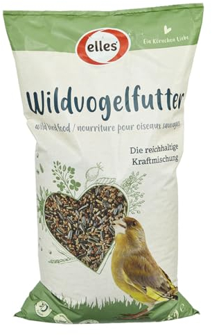 Elles Wildvogelfutter 2,5kg I Vielfältige & Nährstoffreiche Kraftmischung | Für Körner- & Gemischtfresser | Artgerechtes Ganzjahresfutter | Ambrosia kontrolliert