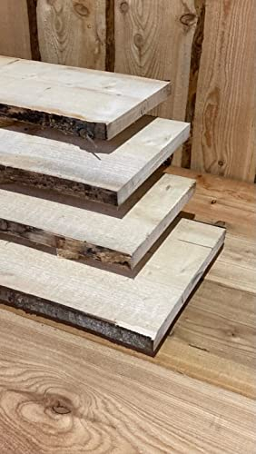 SCHWARTENBRETT FICHTE BRETT BOHLE UNBESÄUMT RUSTIKAL DEKO ZAUN RETRO 120cm Länge (2)