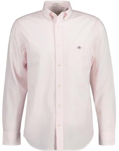 GANT Reg Poplin Banker BD Chemise, Rose Clair, L Homme