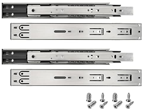 HELPMATE Schubladenschienen softclose Vollauszug 300 mm 2 Paar 4er Set Kugelvollauszüge Schubladenauszug Schienensystem Schubladenführung Stahl verzinkt silber inkl. Befestigungsmaterial