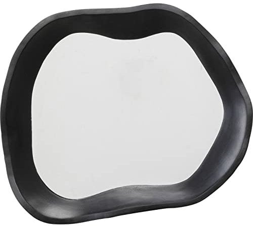 Kare Design Wandspiegel Dynamic, schwarzer Rahmen, Spiegel, Wandmontage horizontal, 34x40,3x6,8 cm (H/B/T), Schwarz