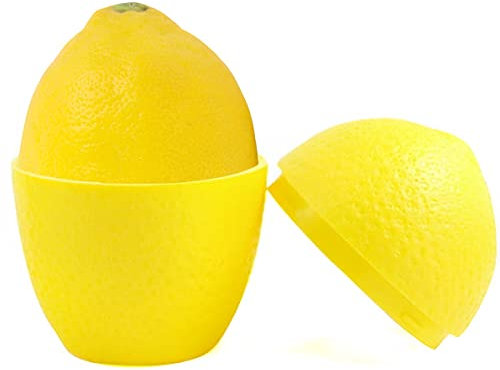 Ichigo Ichie Guarda Limones, Caja para guardar Limones, Recipiente para Limón, Almacenaje de Limón, Ideal para Guardar Limones en la Nevera, Amarillo