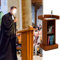 ENHEN Rednerpult Holzkanzelpodiumständer mit 2 Lagerregal, Brown Speak -Lectern Laptop Stand für Büro/Empfang/Schule/Kirchen, 38 Höhe