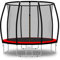 Baunsal® Trampolin Outdoor Ø 366 cm (FGIS) rot-schwarz als Komplettset Gartenspielzeug Kindertrampolin Gartentrampolin rund Garten Spielzeug für Kinder