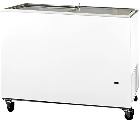 MBH – Congelador horizontal profesional con puerta de cristal 491 litros para hostelería. Arcón congelador industrial expositor puertas correderas - MADE IN EUROPE (1548 x 629 x 892 mm / 491 L)