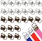 PNOOFR 24 Pièces 25MM Porte Clés Matériel Avec Bracelet, Key Fob Hardware Matériel De Bracelet, Pince Porte Clés Bracelet Pour Bricolage Cordon En Tissu Artisanat à La Main Argent