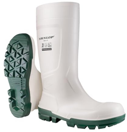 DUNLOP Work-It S4, Construction Boot Unisex-Adulto, White, 45 EU