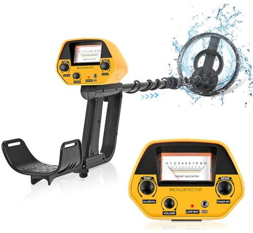 GJCrafts Metal Detector, Metaldetector Professionale con Batteria Ricaricabile, Metal Detector 2lbs per Principiante Adulto Bambini, Altezza Regolabile 78-108 cm, Modalità DISC e All Metal