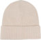 styleBREAKER Unisex Feinstrick Beanie Mütze mit Krempe, warme Winter Strickmütze Einfarbig, Rippen Strickmuster 04024154, Farbe:Beige