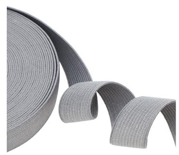 PWHUYJLEY 20mm 25mm Breit Gummibänder zum Nähen Grau Gummiband für Nähzubehör DIY Handwerk Kleidung (5mx25mm)