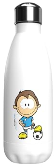 CyP Brands - Me Humanity, Wasserflasche, Wasserflaschen, Trinkflasche, Fußballfigur, Weiß, offizielles Produkt