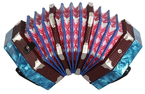YIWENG Concertina Akkordeon 20-Tasten 40-Reed Anglo Style mit Tragetasche,Tragetasche