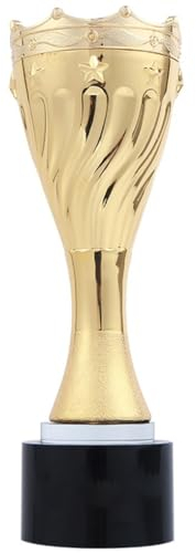 Trofeo Maratona Creativa, Trofei dei Vincitori delle Competizioni Sportive, Coppa Premi in Metallo A Forma di Corona, Premi d'oro, d'Argento E di Bronzo (Color : Gold, S : 8 * 27cm)