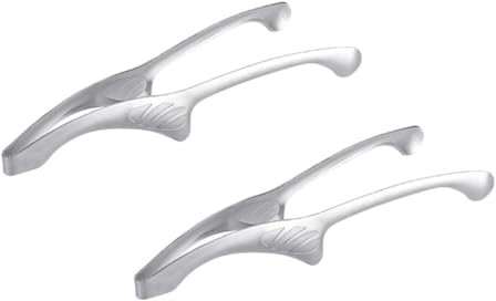 Alipis 2pcs Outdoor Charcoal Grill Cooking Tongs Grilling Tongs Grill Tongs Sandwich Tongs Stainless Cookware Appetizer Tong Barbeque Grill - Clips Barbecue Stainless Steel Noodle Cooker