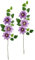 Künstliche Clematisranke Waldreben Hahnenfußgewächs Zweig Einzelblume Stielblume Floristik künstliche Blumen Beiwerk für künstliche Blumen-Sträuße und Bouquets Dekoblume, 2er Set, violett