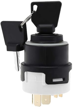 Zündschalter, Zündschloss Universal 12/24 Volt Glühanlassschalter für Landmaschinen Baumaschinen Schlüssel Set Passend für Deutz DX 07 Same Case Zettelmeyer Schaeff 2 Schlüssel 8E0905855A
