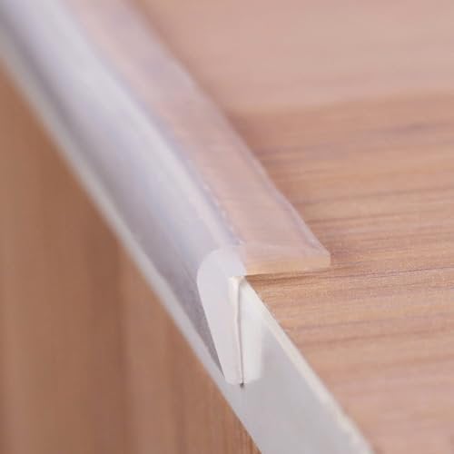 Kantenschutz Baby 100% Silikon, Transparent Selbstklebend Eckenschutz für Tisch Schutz Wand Möbel Kinder Sicher Kopfschutz (1 X 1 cm (Breite), 2 m (1er Pack))
