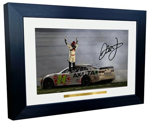 William Byron Daytona 500 Win 2024 NASCAR Nr. 24 Chevrolet Camaro ZL1 Hendrick Motorsports signiert signiert Signatur Foto Fotorahmen Poster Feier Geschenk