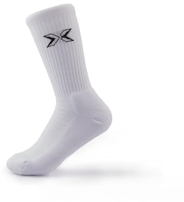 PICSIL Chaussettes de sport haute performance avec renforcement et ajustement parfait, idéales pour la course à pied (FR/ES, Alpha/lettres, M, Taille normale, Taille normale, Blanc)
