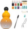 Hmtbet Gourde Wukong Gourde Sport, Tritan Matériel (avec Sangle, Corde de Taille, Brosse pour Tasse, breloque, Autocollant DIY), Réutilisable, Conception étanche avec Bouchon à vis,Jaune