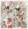 Set di 60 adesivi vintage per Kindle e laptop, adesivi estetici per gli amanti dei libri, adolescenti e scrapbooking (marrone)