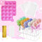 Yootiko Cake Pop Formen Set, Cake Pop Silikonform 20 Löcher Halter Lutscher Halter mit 100 Stäbchen 100 Bags und 100 Stück Twist für Süßigkeiten Gelee Schokolade Köstliche Leckereien Lutscher Kuchen