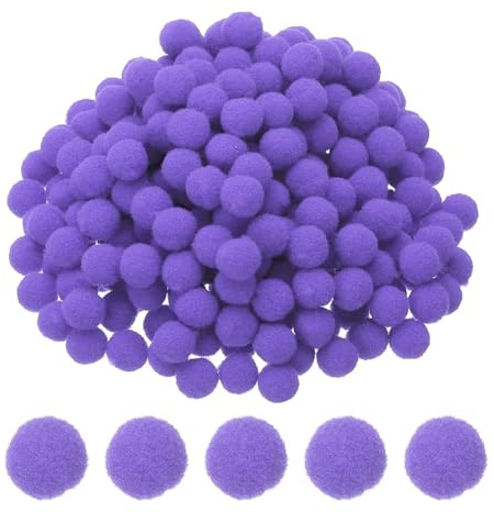PATIKIL 10mm Bunte Pompons zum Basteln, 500 Stück Filzkugeln Bunt Mini Pom Poms, Bastelarbeiten Puff Bälle Bulk für Hüte Ostern Weihnachtskunst Verzieren Nähen DIY, Lila