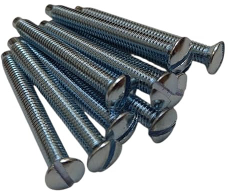 M3.5mm X 30mm Long Electrical Machine Screws for Light Switch Plug Socket - Pack of 20
