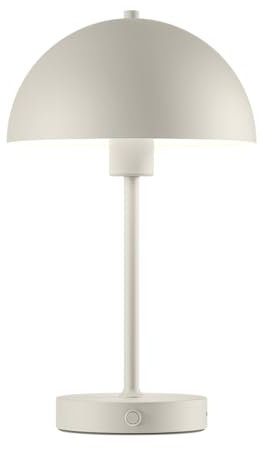 skølm LED Tischlampe Aeriala, Tischleute dimmbar, aufladbar per USB-C, Nachttischlampe warmweißes Licht Leuchtdauer bis zu 10 h, Metall Lampe beige Energieeffizienzklasse G