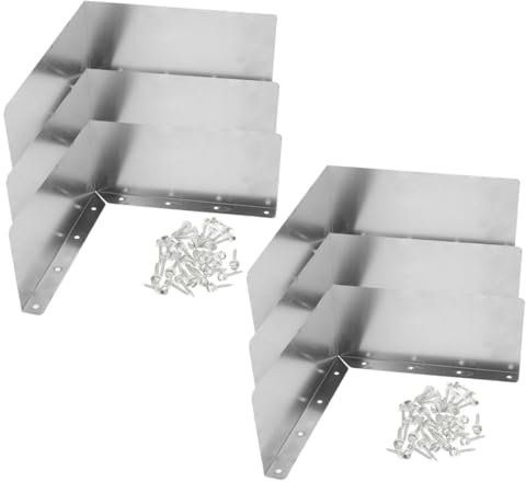Regenrinnen Spritzschutz aus Aluminium, Silber, 6 Stück