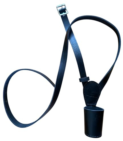 Ceinture porte-drapeau en cuir pour enfant, sangle de cérémonie réglable, 3 couleurs – marron, blanc, noir, sangle de porte-drapeau pour marche ou événement, Noir , taille unique