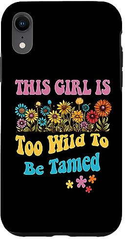 Wildflower Cute Retro Too Wild To Be Tamed Girls Wildflower Hülle für iPhone XR