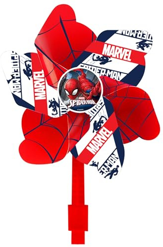 Marvel Spider-Man Rote Windmühle für Fahrradlenker, Scooter, für Kinder (A)