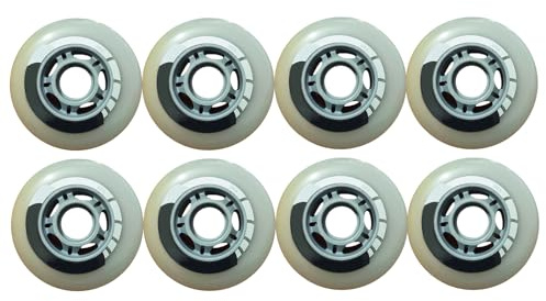 JCCHT 8er-Pack Inline-Skate-Räder, 78 mm, 80A, Rollhockey-Räder für Indoor- und Outdoor-Skate-Ersatzzubehör,78mm,A