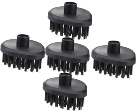 Homoyoyo 5pcs Reusable Steam Cleaner Brush Heads Replacement for Kitchen Bathroom Steam Mop Accessories Detachable Plastic Cleaning Attachments Fit