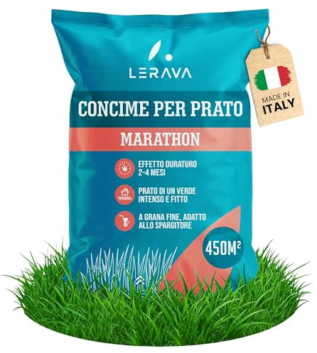 LERAVA Engrais Gazon Été Marathon (450 m²) - NPK à libération lente - Fertilisant pelouse riche en azote et potassium - Résistant chaleur et sécheresse - Vert et dense en 1-3 semaines