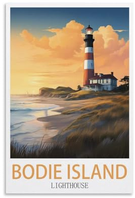 Anspruchsvolles Puzzle: Leuchtturm von Bodie Island – Unmöglich, schwierig, knifflig, unterhaltsam – 1000-Teile-Puzzle für Erwachsene (38 x 52 cm)